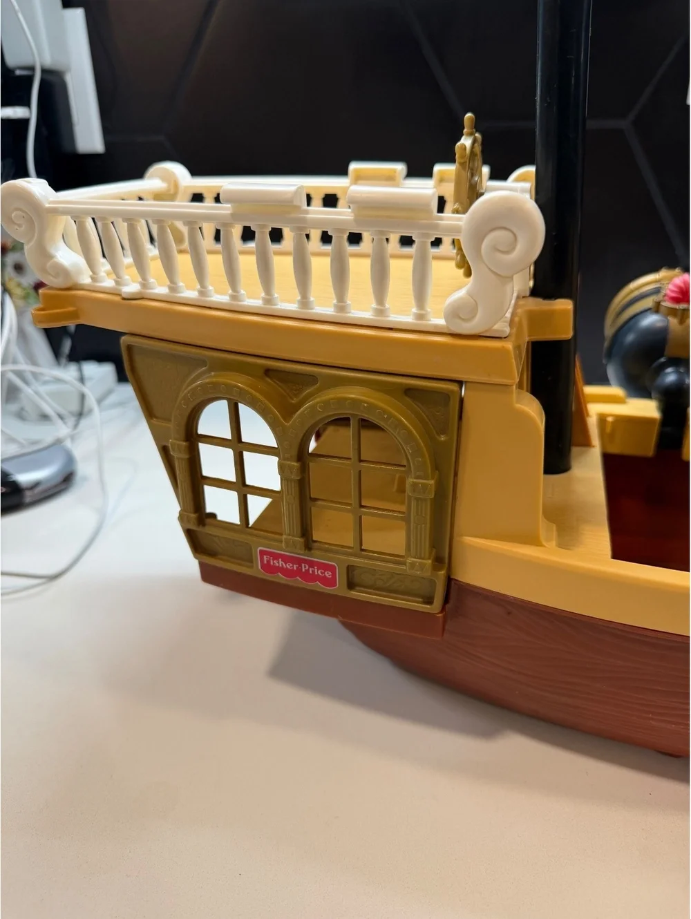 Rare Fisher-Price 1994 Vintage Pirate Ship Toy-incomplete
